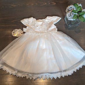 White beaded dress 12M